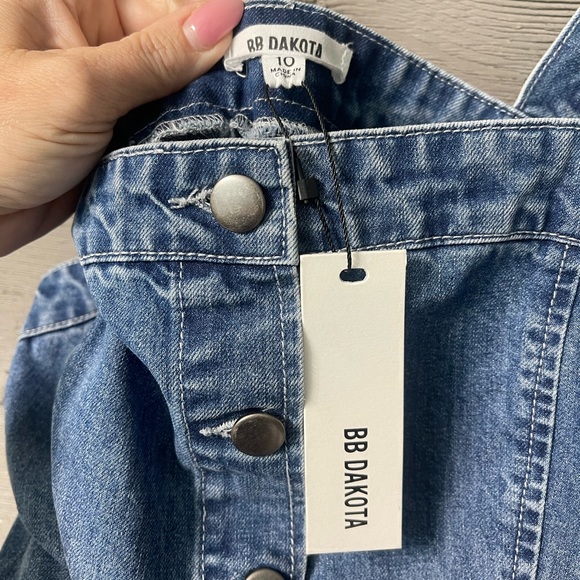 NWT BB Dakota Selena Medium Denim Jean Summer Dress Sz 10 - Picture 5 of 6